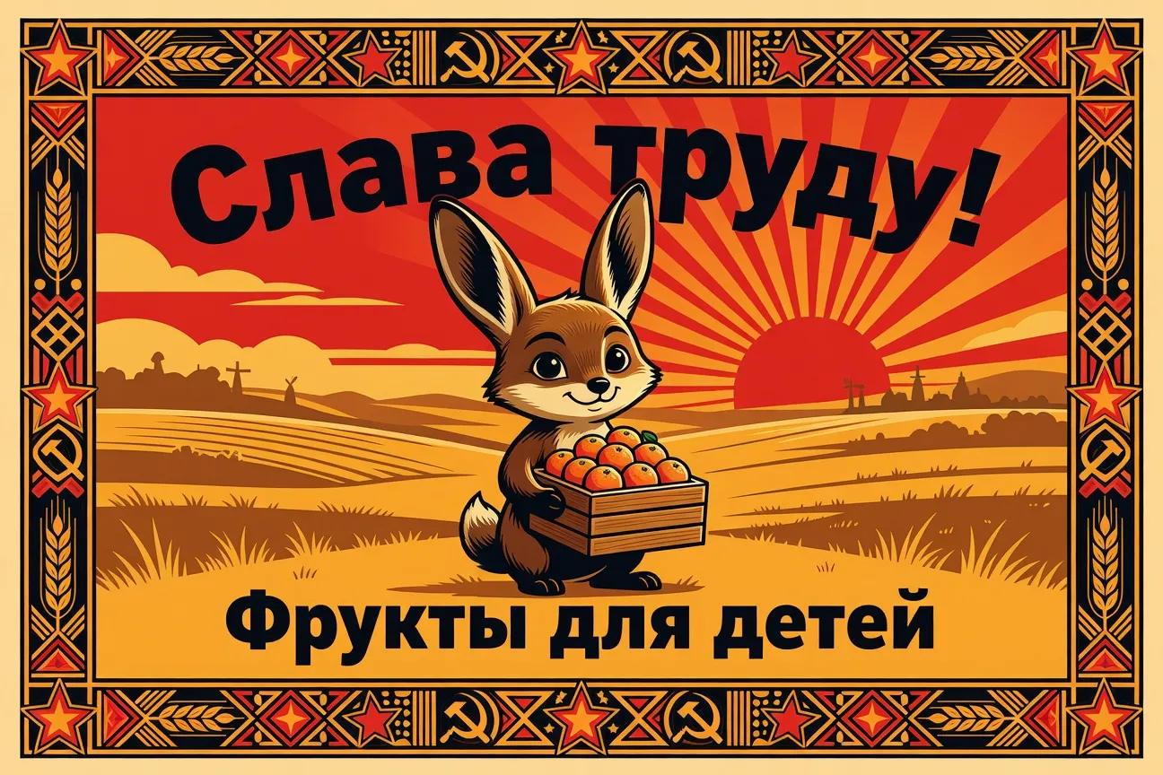 Cheburashka personnage illustration style soviétique vintage