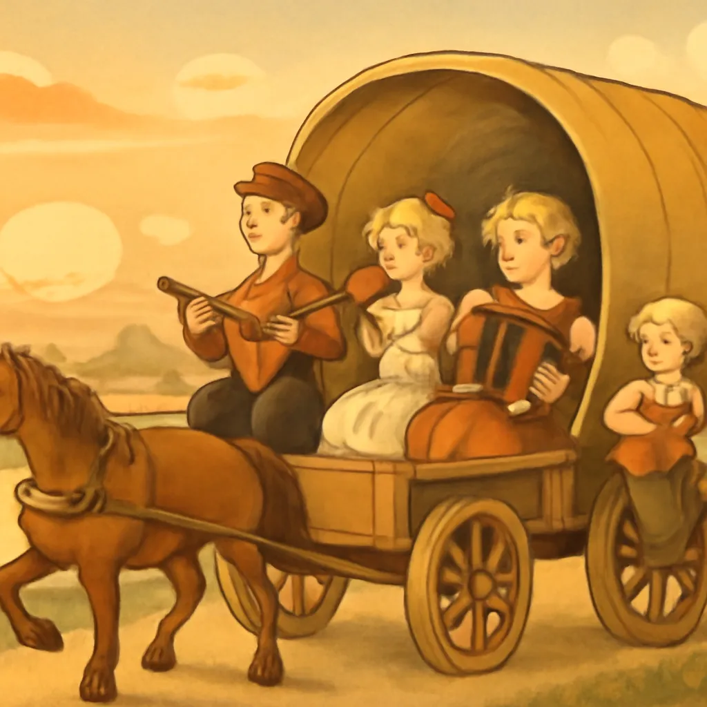 Illustration evoquant bremen musiciens (2)