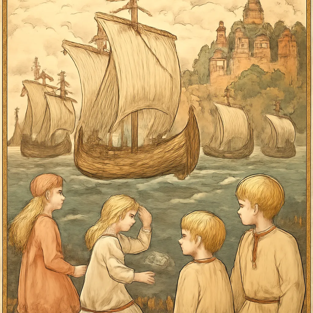 Illustration evoquant conte tsar saltan (2)