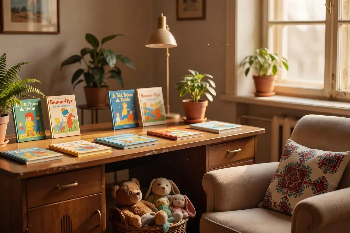 Cabinet de pédopsychiatre avec livres, jouets et lumière douce